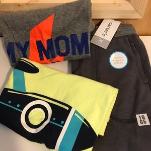 Carters Joggers and T-Shirts for boys size 3T